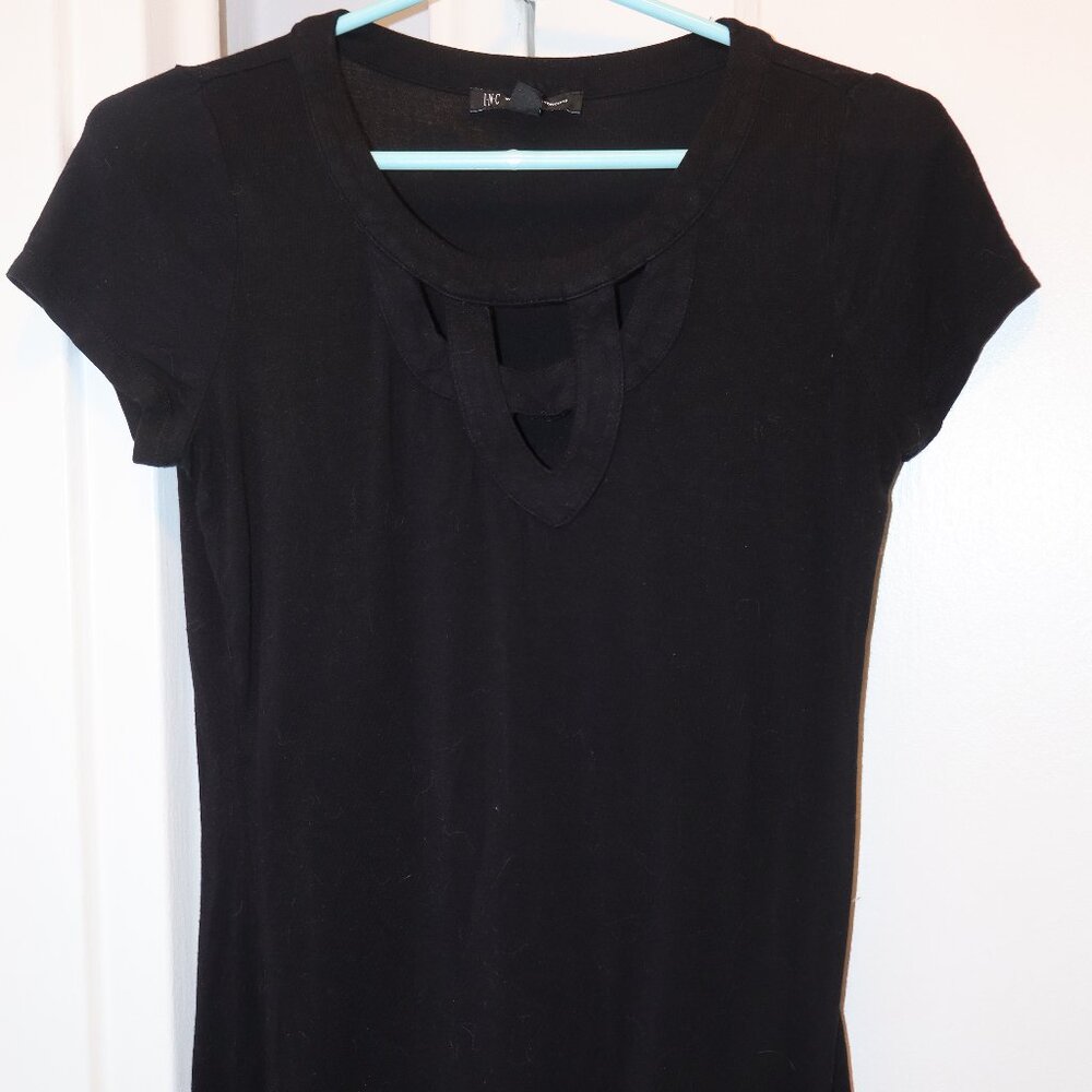 INC Black Cutout Top